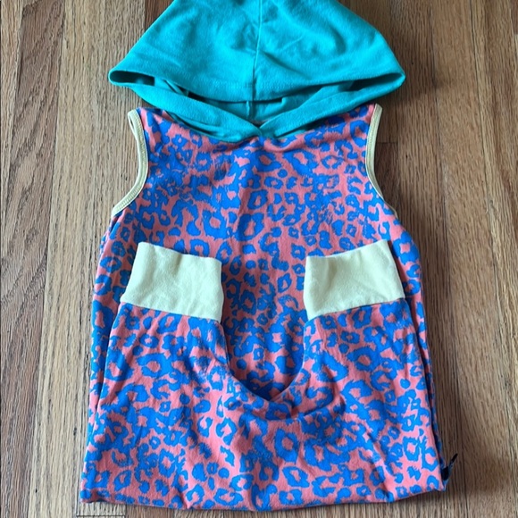 RAGS Blue and Pink Leopard Print Romper with Hood - Picture 3 of 4